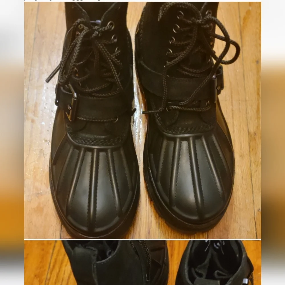 POLO RALPH LAUREN OLSO HIGH BT WP LEATHER BOOTS SZ 7D - Picture 3 of 16